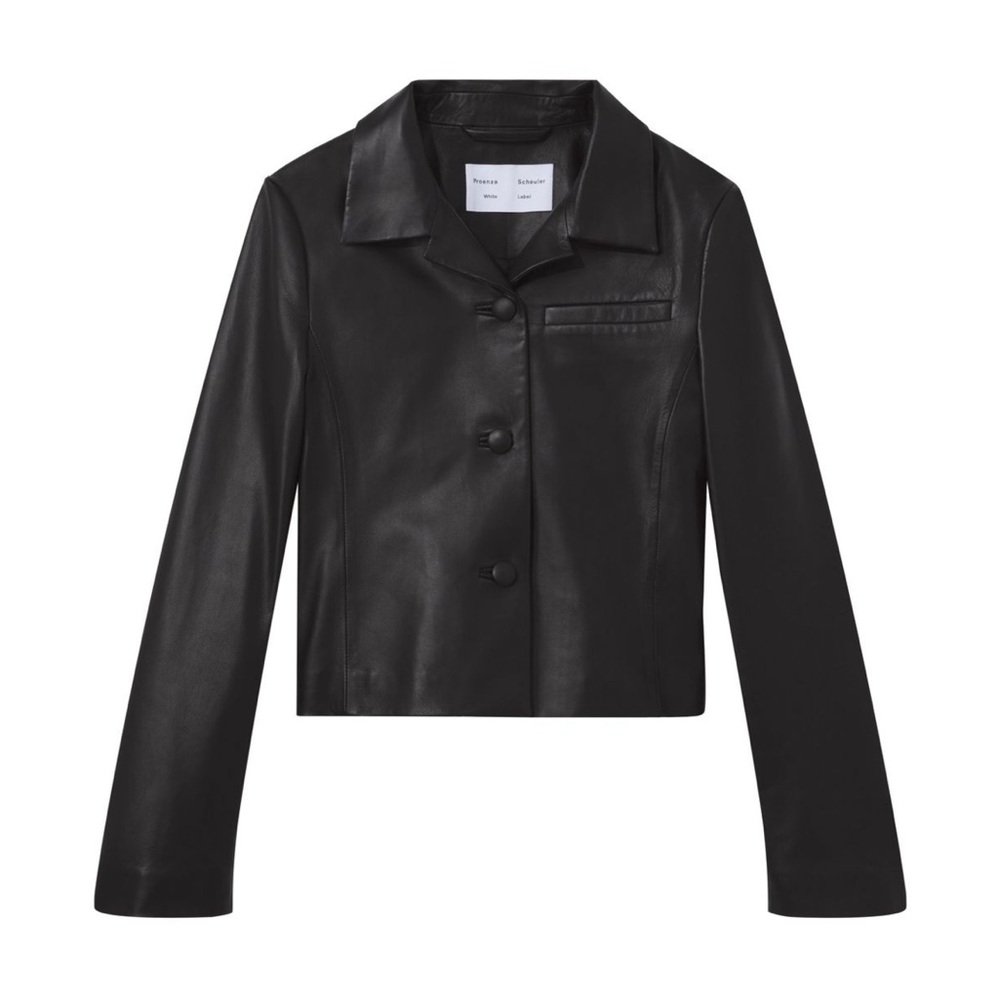 NWOT Proenza Schouler White Label cropped leather blazer jacket